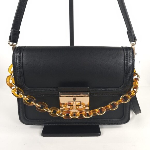 NWT ALDO Faux Leather Toggle‎ Closure Shoulder Bag & Crossbody Chain Detail - Picture 5 of 16